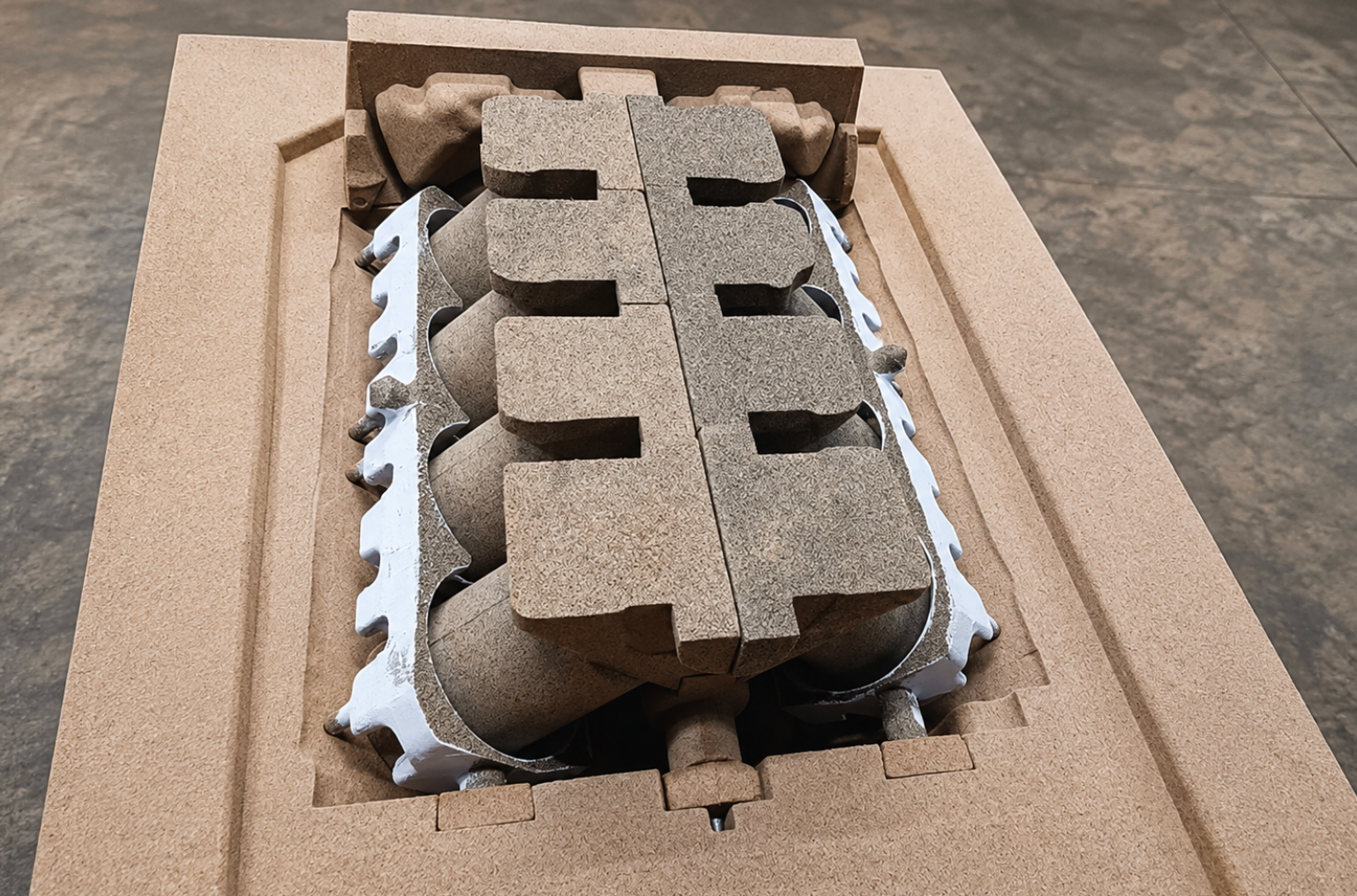 Sand core assembly for aluminum casting engineering at Muncie Castings
